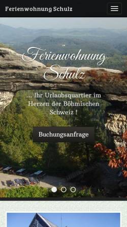 Vorschau der mobilen Webseite www.saechsische-schweiz.info, Ferienwohnung Schulz