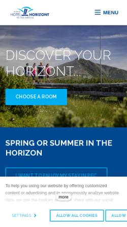 Vorschau der mobilen Webseite www.hotelhorizont.cz, Hotel Horizont