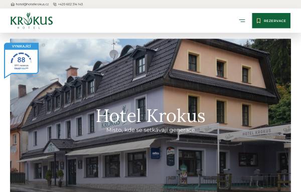 Vorschau von www.hotelkrokus.cz, Hotel Krokus
