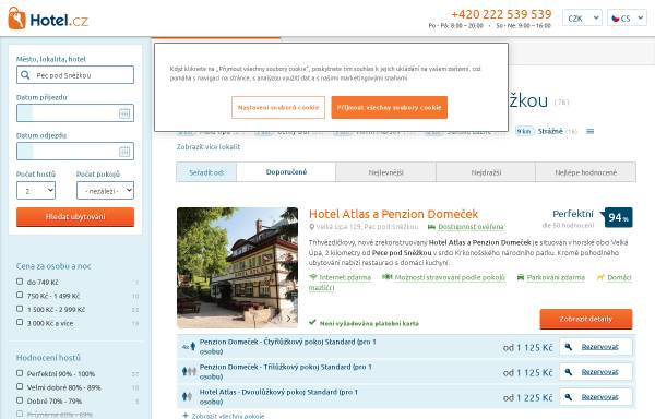 Vorschau von hnedy-vrch.hotel.cz, Hotel Hnědý vrch