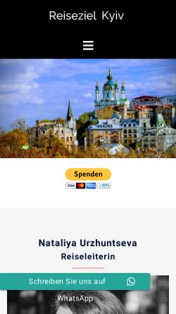 Vorschau der mobilen Webseite reisenua.net, Stadtführungen in Kiew