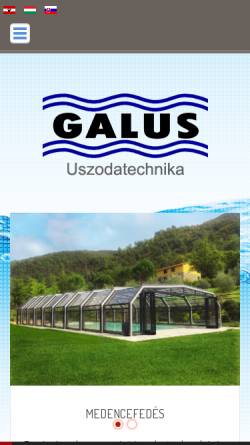 Vorschau der mobilen Webseite www.galus.hu, Galus Uszodatechnika Kft.