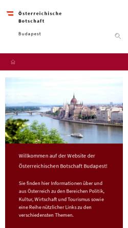 Vorschau der mobilen Webseite www.bmeia.gv.at, Österreichische Botschaft Budapest