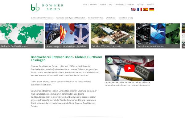 Vorschau von www.bowmerbond.de, Bowmer Bond Narrow Fabrics Ltd.