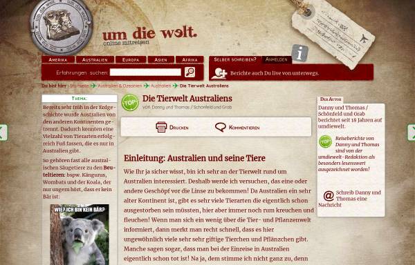 Vorschau von www.umdiewelt.de, Um die Welt