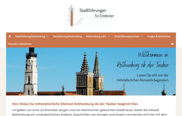 Vorschau von www.gaestefuehrung-rothenburg.de, Stadtführungen und Reiseleitungen