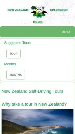 Vorschau der mobilen Webseite nzst.com, Neuseeland Splendeur Tours