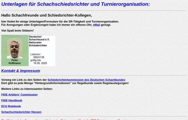 Vorschau von www.schachschiri.de, Unterlagen für Schachschiedsrichter und Turnierorganisation