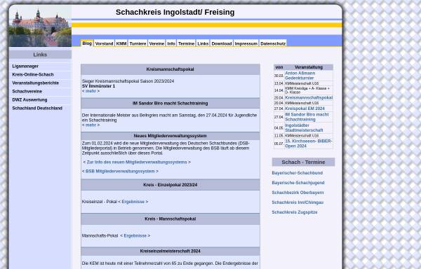 Vorschau von www.schachkreis-infs.de, Schachkreis Ingolstadt/Freising