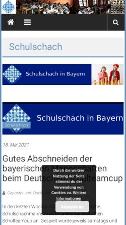 Vorschau der mobilen Webseite www.schulschach-bayern.de, Schulschach in Bayern
