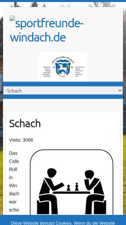 Vorschau der mobilen Webseite sportfreunde-windach.de, Schachabteilung Sportfreunde Windach e.V.