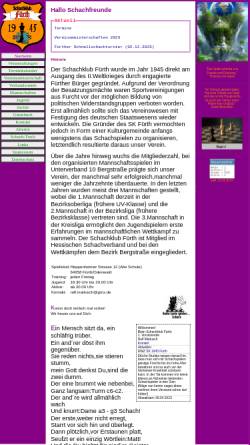 Vorschau der mobilen Webseite www.sk-1945-fuerth.de, Schachklub Fürth 1945