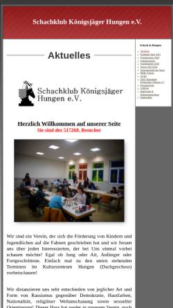 Vorschau der mobilen Webseite schach-koenigsjaeger-hungen.de, Schachklub Königsjäger Hungen e.V.