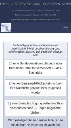 Vorschau der mobilen Webseite www.bearsmail.de, Bearsmail