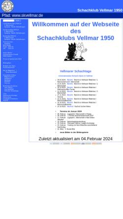 Vorschau der mobilen Webseite www.skvellmar.de, Schachklub Vellmar 1950