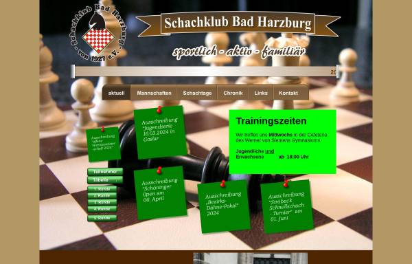 Vorschau von www.sk-bad-harzburg.de, Schachklub Bad Harzburg von 1927 e.V.