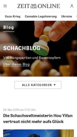 Vorschau der mobilen Webseite blog.zeit.de, Schachblog: Von Hängepartien und Bauernopfern