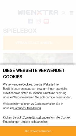 Vorschau der mobilen Webseite www.wienxtra.at, Spielebox