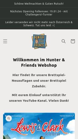 Vorschau der mobilen Webseite hunterundcron.de, Hunter und Cron