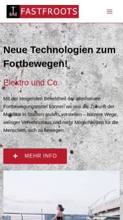 Vorschau der mobilen Webseite fastfroots.de, FastFroots