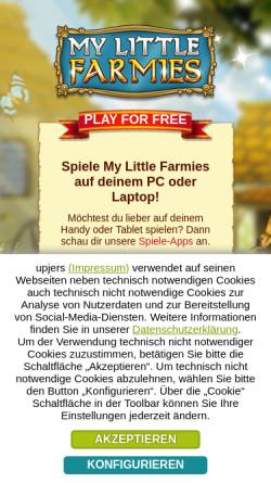 Vorschau der mobilen Webseite mylittlefarmies.upjers.com, My Little Farmies