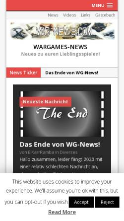 Vorschau der mobilen Webseite wg-news.com, Wg-news.com