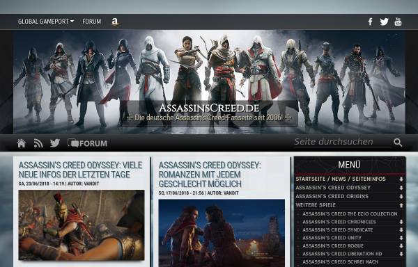 Vorschau von www.assassinscreed.de, Assassins Creed.de