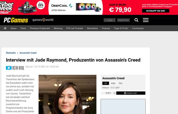 Vorschau von www.pcgames.de, PC Games: Interview mit Jade Raymond, Produzentin von Assassin's Creed