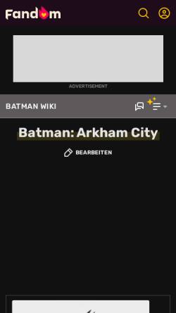 Vorschau der mobilen Webseite de.batman.wikia.com, Batman: Arkham City – Batman Wiki