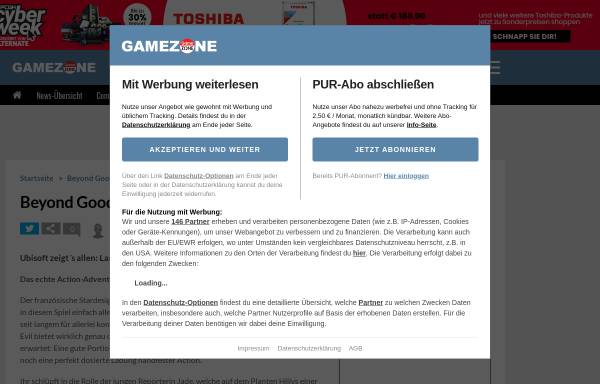 Vorschau von www.gamezone.de, Gamezone.de: Beyond Good & Evil