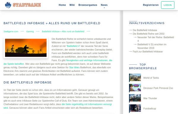 Vorschau von www.battlefield-infobase.de, Battlefield-Infobase