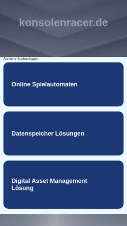 Vorschau der mobilen Webseite www.konsolenracer.de, KonsolenRacer.de