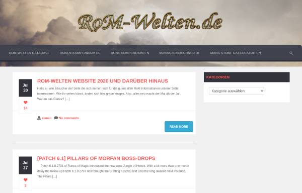 Vorschau von www.rom-welten.de, RoM-Welten.de