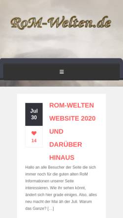 Vorschau der mobilen Webseite www.rom-welten.de, RoM-Welten.de
