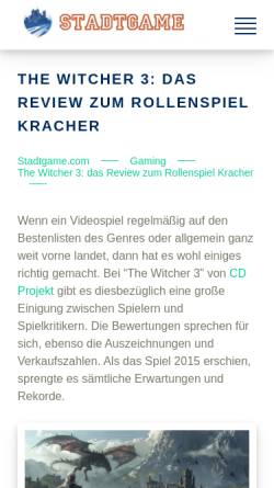 Vorschau der mobilen Webseite www.witcher-game.de, Witcher-Game.de