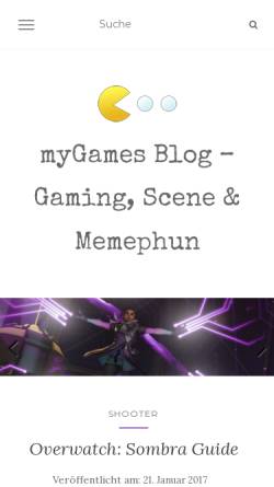 Vorschau der mobilen Webseite www.mygames-blog.de, MyGames Blog