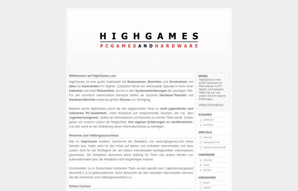 Vorschau von www.highgames.com, Highgames