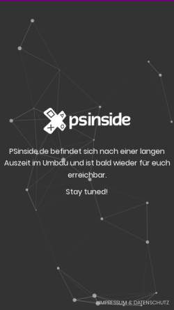 Vorschau der mobilen Webseite www.psinside.de, PSinside