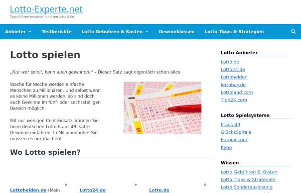 Vorschau von www.lotto-experte.net, Ringo Dühmke