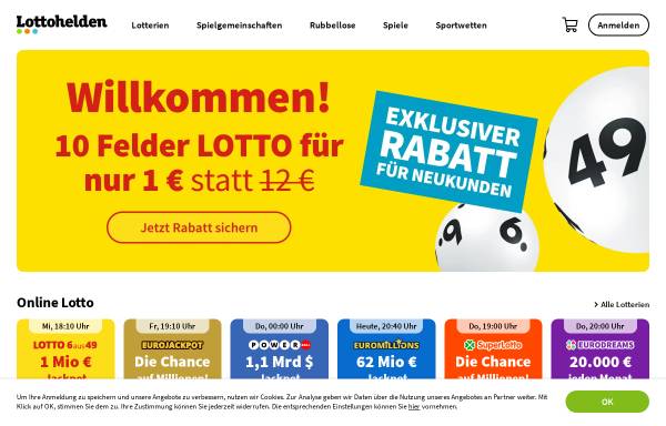 Vorschau von www.lottohelden.de, Lottohelden GmbH