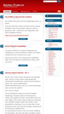 Vorschau der mobilen Webseite aborea.toril.de, Aborea Fanblog