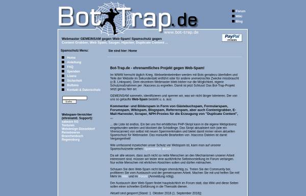 Vorschau von www.bot-trap.de, Bot-Trap.de