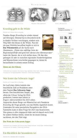 Vorschau der mobilen Webseite nandurion.de, Nandurion