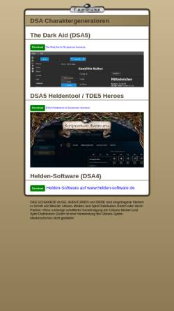 Vorschau der mobilen Webseite www.dsachargen.de, DSA Charaktergenerator