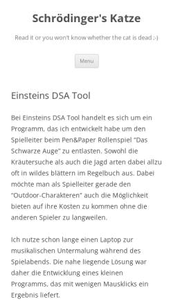Vorschau der mobilen Webseite mprim.de, Einsteins DSA Tool