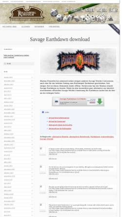 Vorschau der mobilen Webseite www.rollenspiel-almanach.de, Savage Earthdawn Download