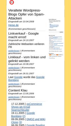 Vorschau der mobilen Webseite www.keinspam.de, Gästebuch- und Forenspam