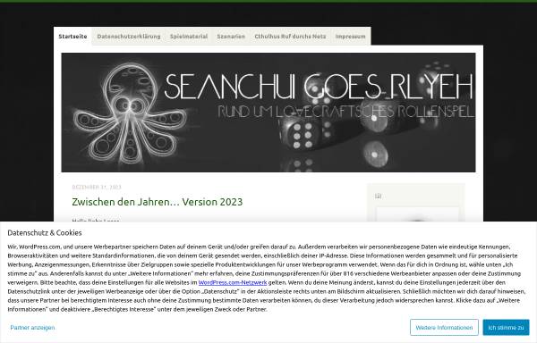 Vorschau von seanchuigoesrlyeh.wordpress.com, Seanchui goes Rlyeh
