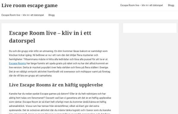 Vorschau von liveroomescapegame.org, Escape Game Authority