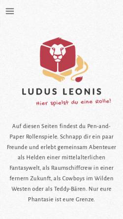Vorschau der mobilen Webseite www.ludus-leonis.com, Ludus Leonis